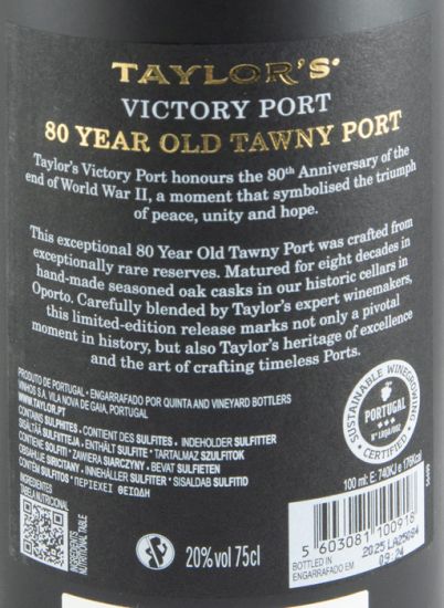 Taylor's Victory 80 years Port