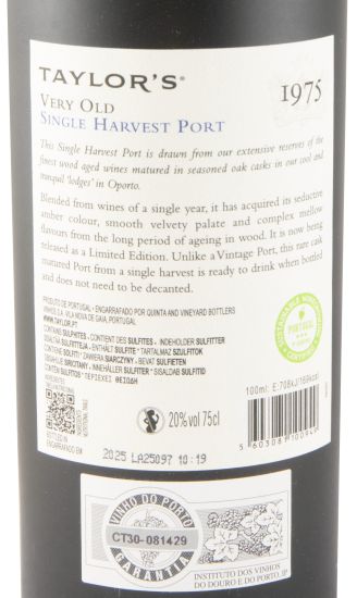 1975 Taylor's Single Harvest Porto
