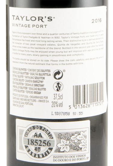 2016 Taylor's Vintage Port 37.5cl