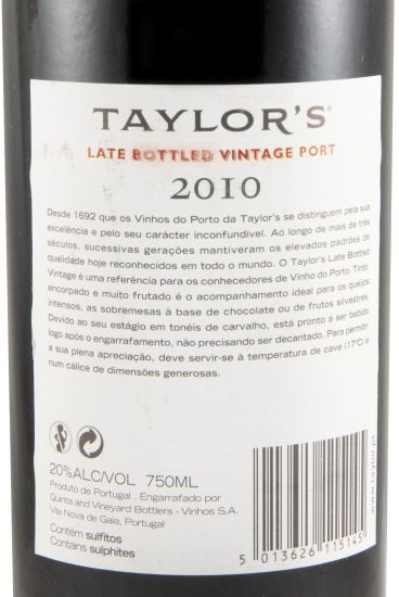 2010 Taylor's LBV Port
