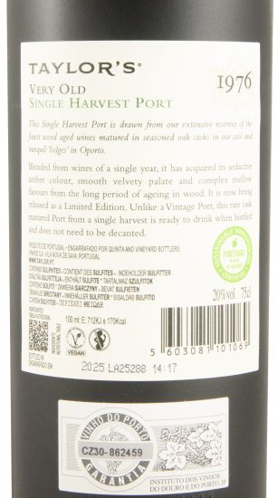 1976 Taylor's Single Harvest Porto
