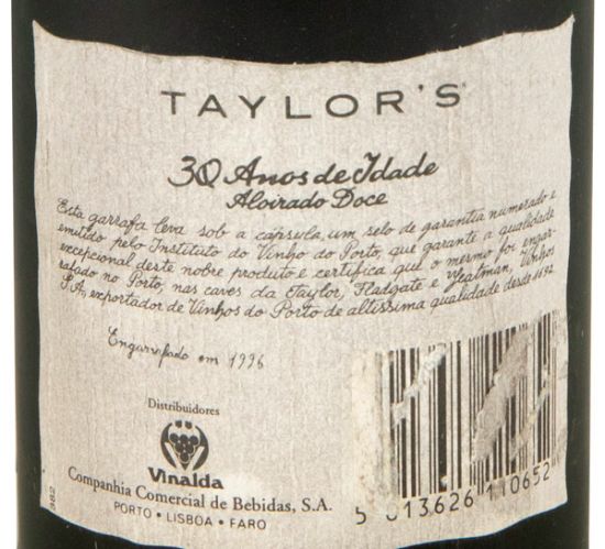 Taylor's 30 years Port (bottled in 1996)