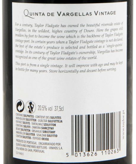 1998 Taylor's Quinta de Vargellas Vintage Porto 37,5cl
