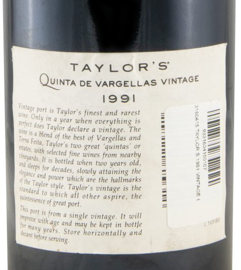 1991 Taylor's Quinta de Vargellas Vintage Port