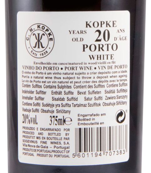 Kopke White 20 anos Porto 37,5cl