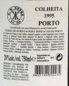 1995 Kopke Colheita Porto