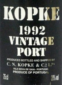 1992 Kopke Vintage Port