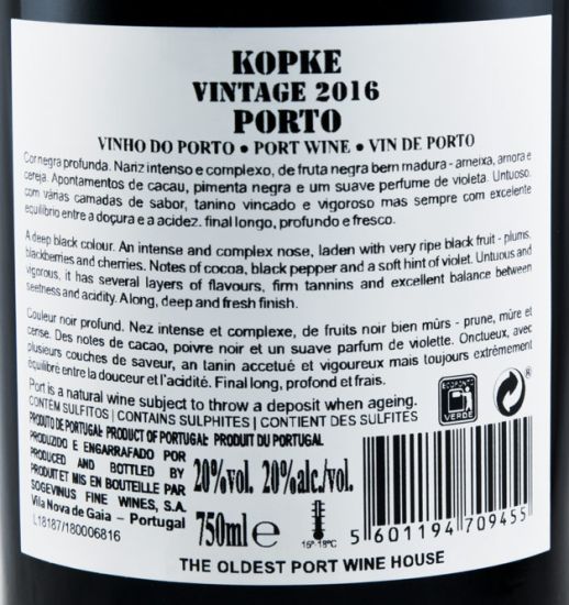 2016 Kopke Vintage Porto