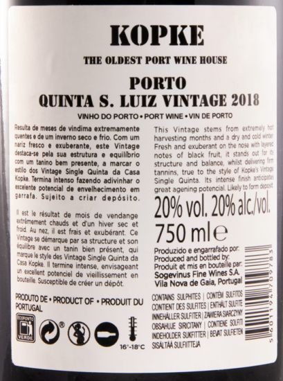 2018 Kopke Quinta de São Luiz Vintage Porto