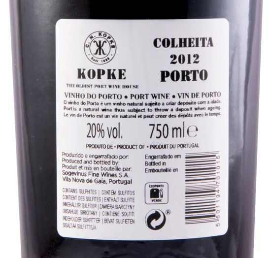 2012 Kopke Colheita Port