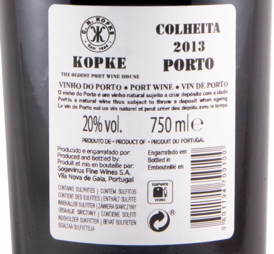 2013 Kopke Colheita Port
