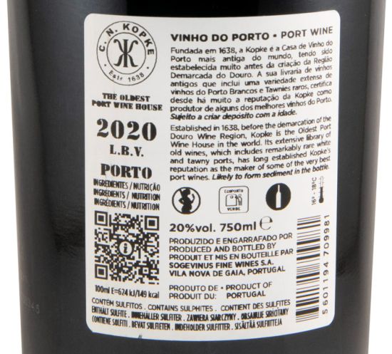2020 Kopke LBV Porto