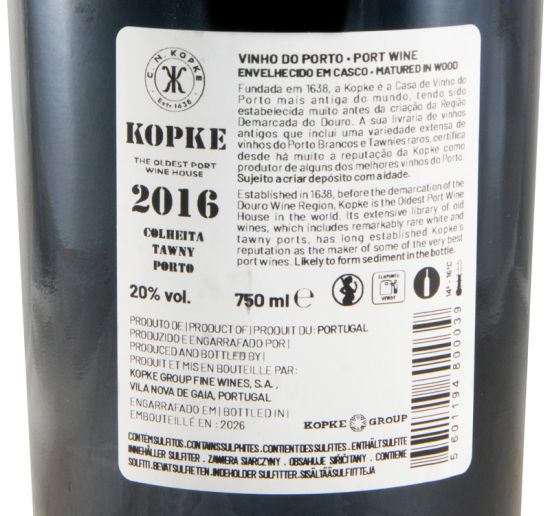 2016 Kopke Colheita Porto