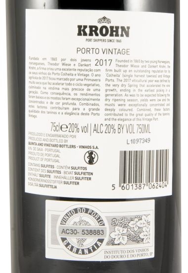 2017 Krohn Vintage Porto