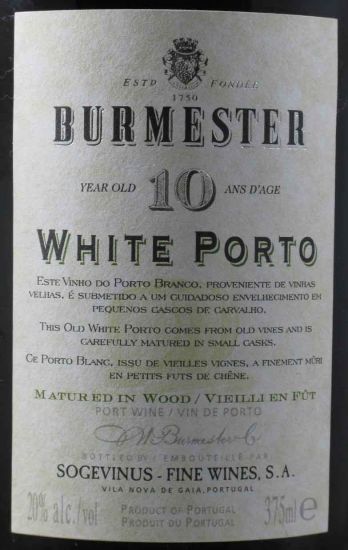 Burmester White 10 years Port 37.5cl