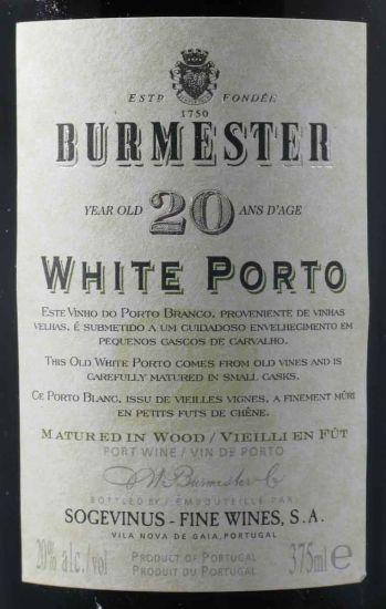 Burmester White 20 years Port 37.5cl