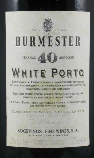 Burmester White 40 years Port 37.5cl