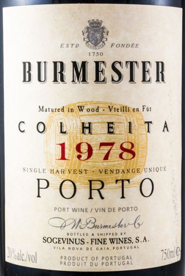 1978 Burmester Colheita Porto