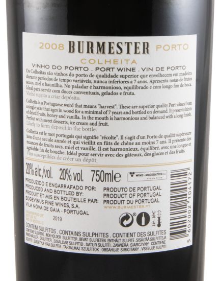 2008 Burmester Colheita Porto