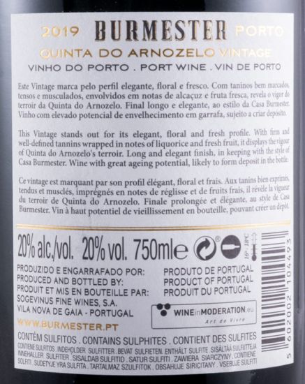 2019 Burmester Quinta do Arnozelo Vintage Porto