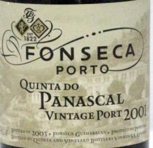 2001 Fonseca Quinta do Panascal Vintage Porto