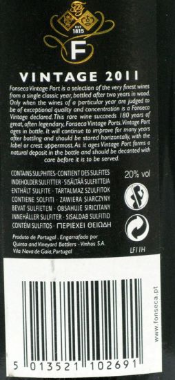 2011 Fonseca Vintage Porto 37,5cl