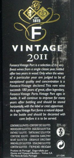2011 Fonseca Vintage Porto 3L
