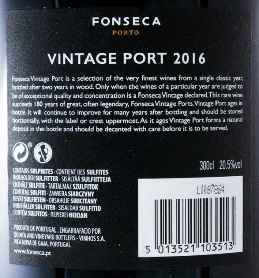 2016 Fonseca Vintage Port 3L