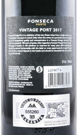 2017 Fonseca Vintage Porto 37,5cl