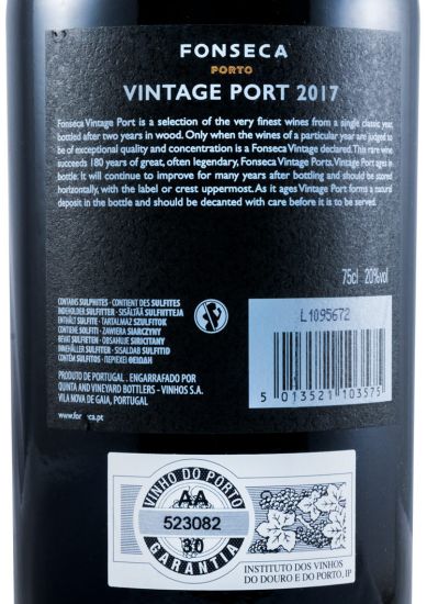 2017 Fonseca Vintage Porto
