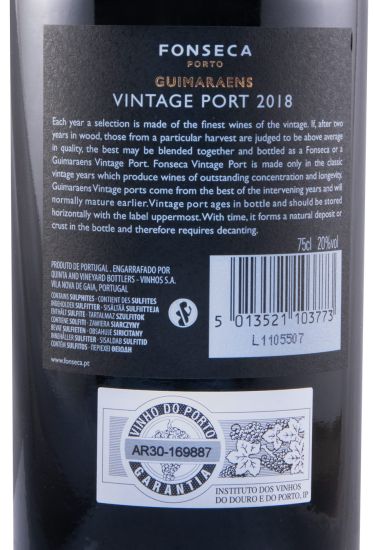2018 Fonseca Guimaraens Vintage Port