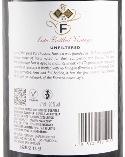 2018 Fonseca Unfiltered LBV Porto