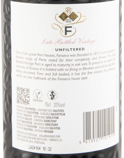 2019 Fonseca LBV Não Filtrado Porto
