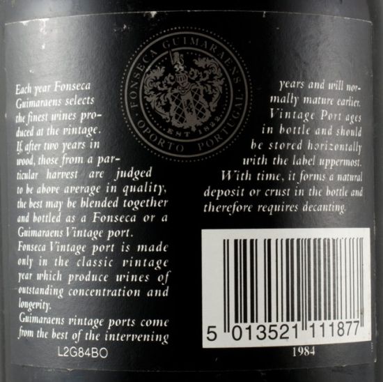 1984 Fonseca Guimaraens Vintage Porto