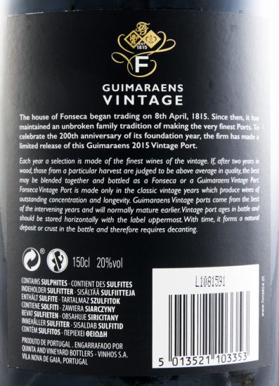 2015 Fonseca Guimaraens Vintage Porto 1,5L