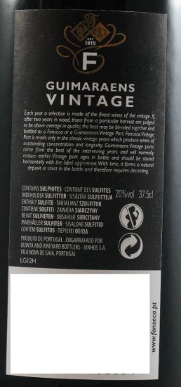 2012 Fonseca Guimaraens Vintage Porto 37,5cl
