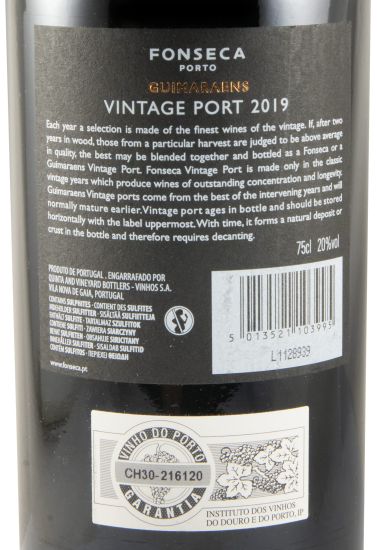 2019 Fonseca Guimaraens Vintage Porto