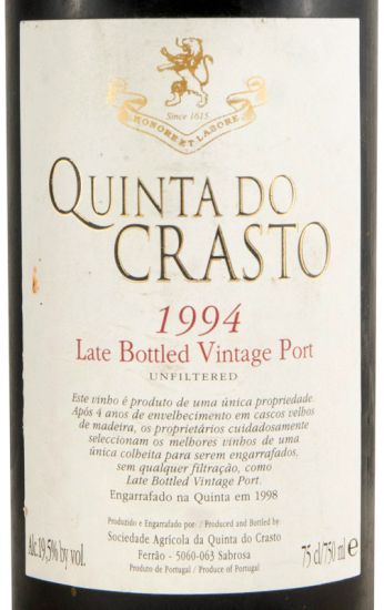 1994 Quinta do Crasto LBV Unfiltered Port