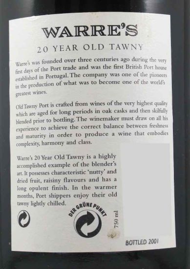 Warre's 20 years Port