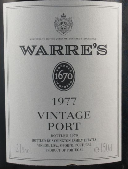 1977 Warre's Vintage Porto 1,5L