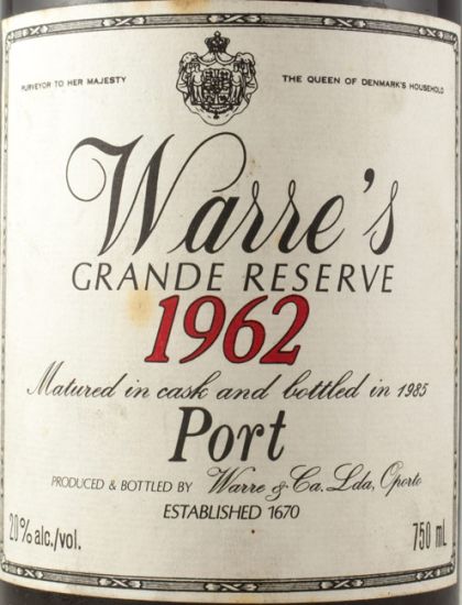 1962 Warre's Grande Reserva Porto