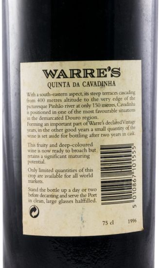 1996 Warre's Quinta da Cavadinha Vintage Porto