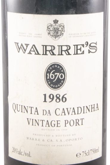 1986 Warre's Quinta da Cavadinha Vintage Porto