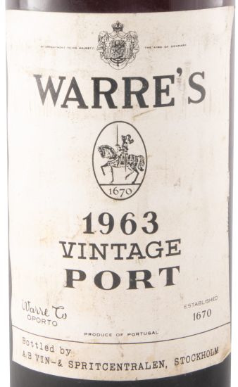 1963 Warre's Vintage Port (bottled by Spritcentralen)