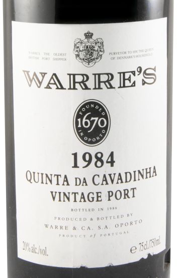 1984 Warre's Quinta da Cavadinha Vintage Porto