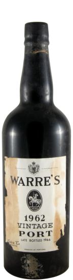 1962 Warre's Vintage Porto (engarrafado em 1966 e com rótulo danificado)