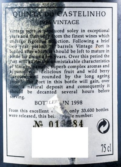 1996 Quinta do Castelinho Vintage Porto