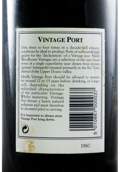 1980 Smith Woodhouse Vintage Porto