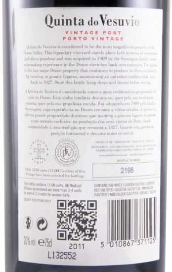 2011 Quinta do Vesuvio Vintage Porto