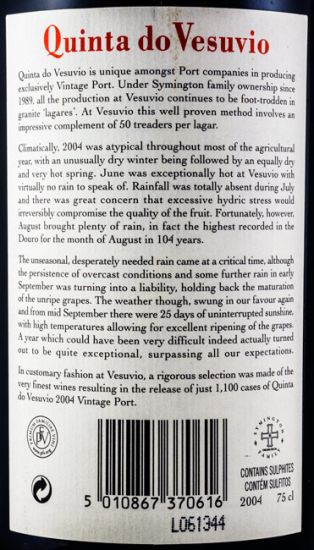 2004 Quinta do Vesuvio Vintage Porto